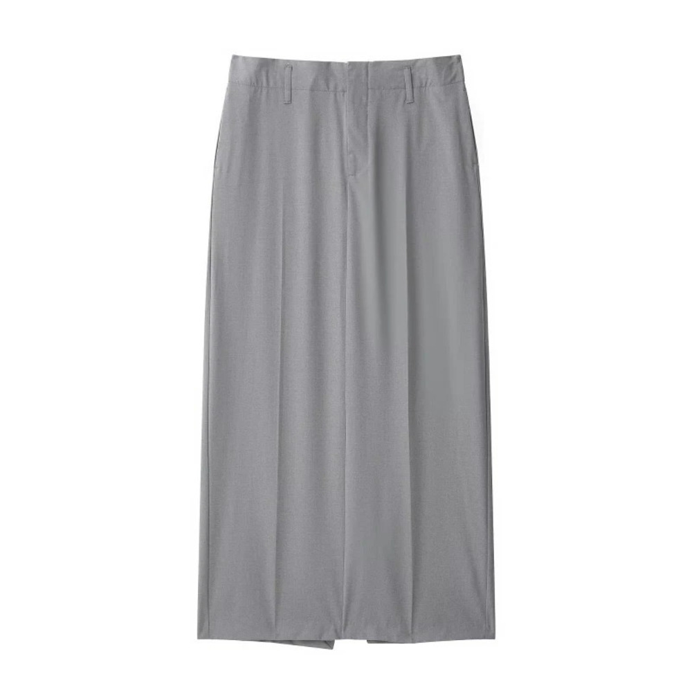 ZARA High Waist Elegant Versatile Back Slit Skirt
